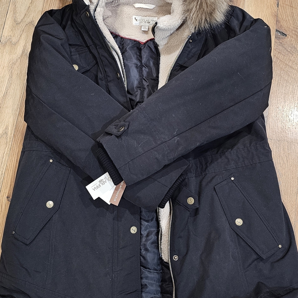 Koolaburra By Ugg Black Jacket with Faux Fur